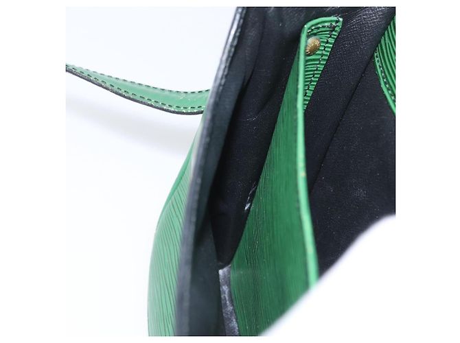 LOUIS VUITTON Bolsa de Ombro Cartouchiere MM Epi Verde M52244 LV Auth AMZ360 - vista 24
