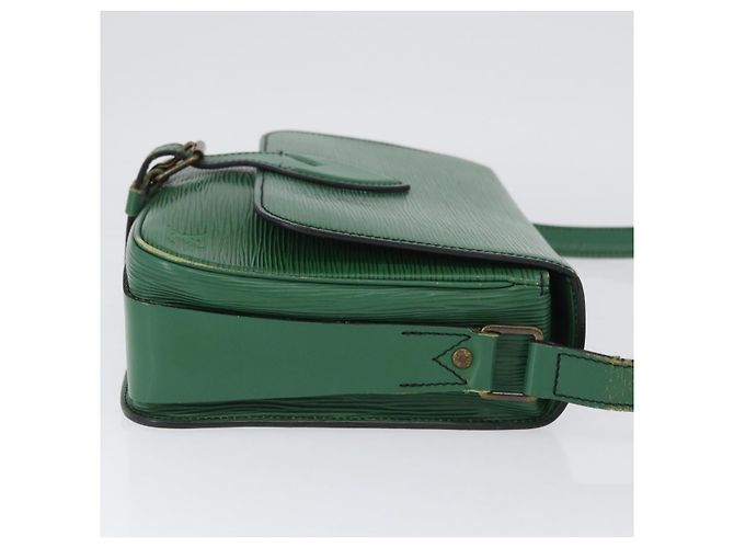 LOUIS VUITTON Bolsa de Ombro Cartouchiere MM Epi Verde M52244 LV Auth AMZ360 - vista 4