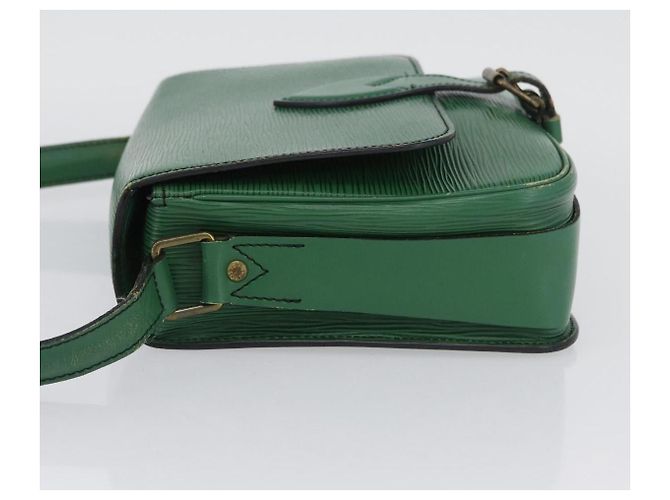 LOUIS VUITTON Bolsa de Ombro Cartouchiere MM Epi Verde M52244 LV Auth AMZ360 - vista 5
