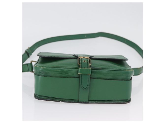 LOUIS VUITTON Bolsa de Ombro Cartouchiere MM Epi Verde M52244 LV Auth AMZ360 - vista 6