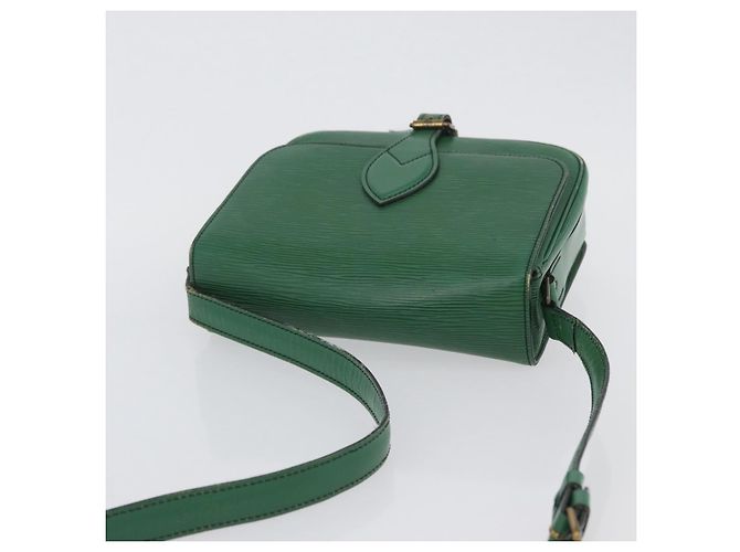 LOUIS VUITTON Bolsa de Ombro Cartouchiere MM Epi Verde M52244 LV Auth AMZ360 - vista 7