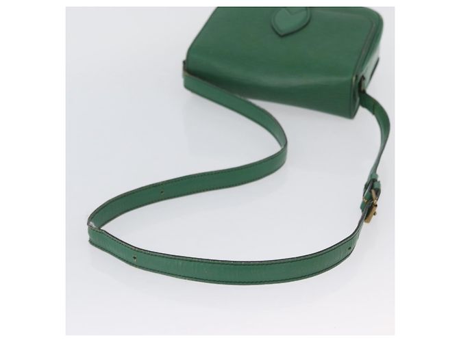 LOUIS VUITTON Bolsa de Ombro Cartouchiere MM Epi Verde M52244 LV Auth AMZ360 - vista 8