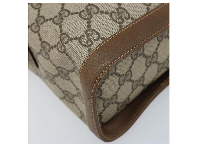Borsa Sherry Line GG Supreme Web di GUCCI in PVC beige e oro 904 02 069 Auth LNZ716 D'oro - vista 15