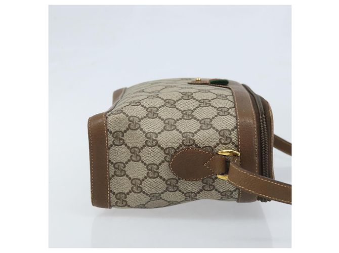 Borsa Sherry Line GG Supreme Web di GUCCI in PVC beige e oro 904 02 069 Auth LNZ716 D'oro - vista 3