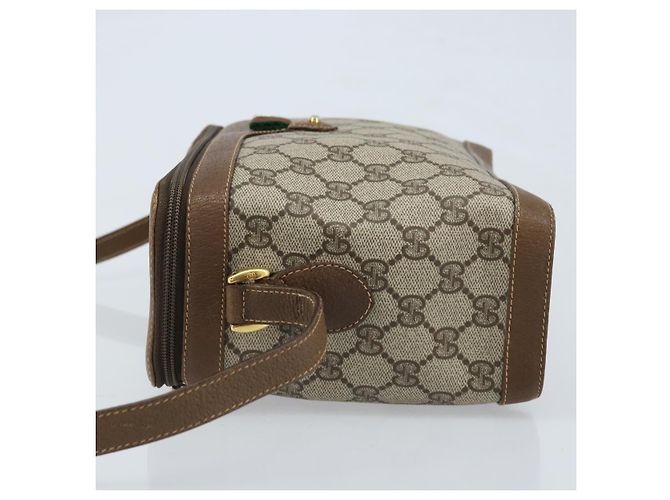 Borsa Sherry Line GG Supreme Web di GUCCI in PVC beige e oro 904 02 069 Auth LNZ716 D'oro - vista 4