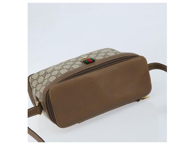 Borsa Sherry Line GG Supreme Web di GUCCI in PVC beige e oro 904 02 069 Auth LNZ716 D'oro - vista 6
