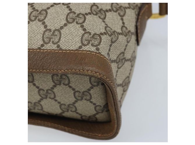Borsa Sherry Line GG Supreme Web di GUCCI in PVC beige e oro 904 02 069 Auth LNZ716 D'oro - vista 8