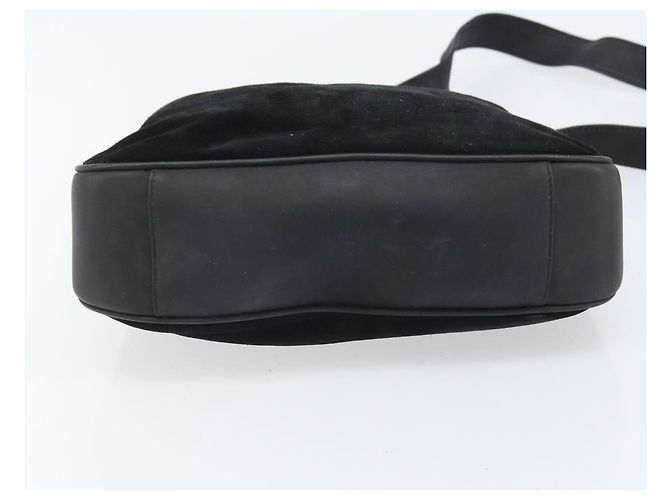 Borsa a mano in suede GUCCI Bamboo 2way Nero Oro 001 2404 1638 Auth 173894 D'oro - vista 5