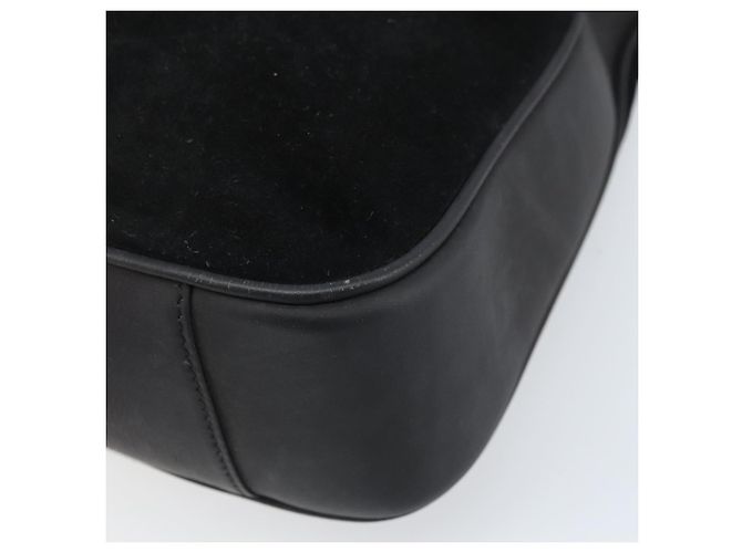 Borsa a mano in suede GUCCI Bamboo 2way Nero Oro 001 2404 1638 Auth 173894 D'oro - vista 9