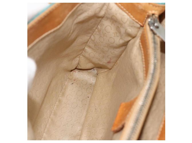 Céline CELINE C Macadam Canvas Handtasche aus Wildleder in Türkisblau Silber Authentisch BAZ446 - Ansicht 19