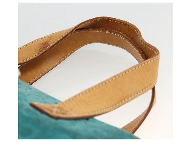 Céline CELINE C Macadam Canvas Handtasche aus Wildleder in Türkisblau Silber Authentisch BAZ446 - Ansicht 8