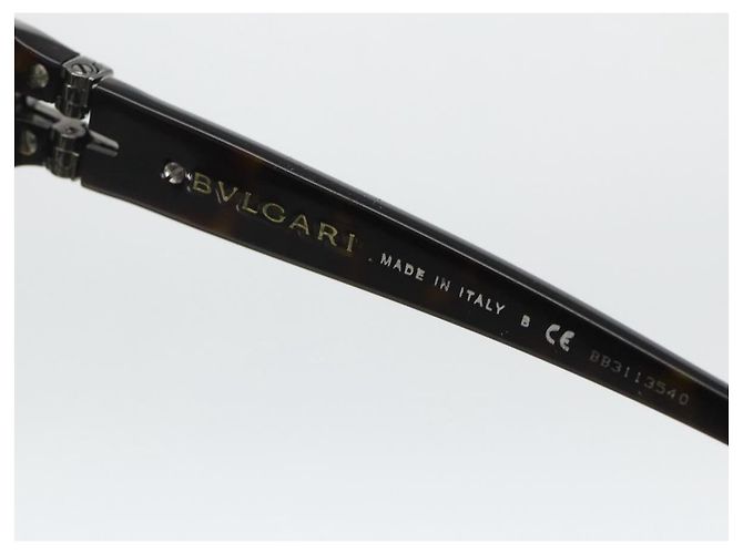 Bulgari Gafas de sol tortuga de plástico marrón BVLGARI Auth bs34198 Castaño - vista 10