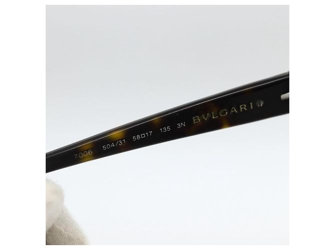 Bulgari Gafas de sol tortuga de plástico marrón BVLGARI Auth bs34198 Castaño - vista 11