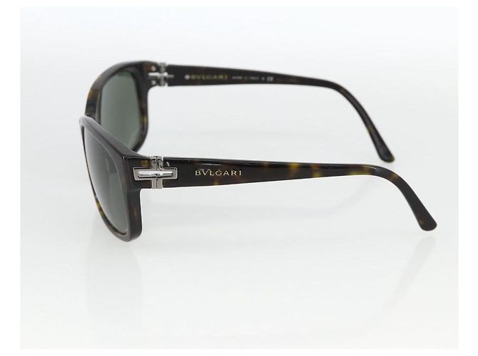 Bulgari Gafas de sol tortuga de plástico marrón BVLGARI Auth bs34198 Castaño - vista 5