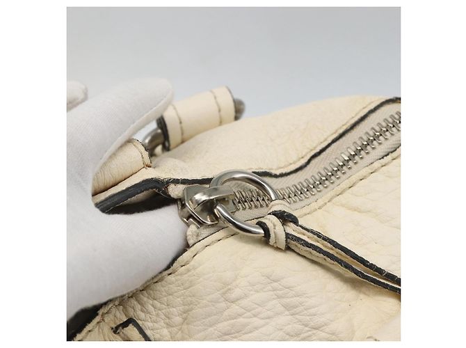 Chloé Bolso de mano Chloe Paddington de cuero blanco plateado Auth BSZ323 Plata - vista 10