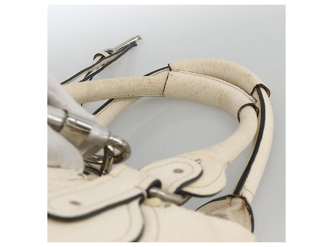 Chloé Bolso de mano Chloe Paddington de cuero blanco plateado Auth BSZ323 Plata - vista 14