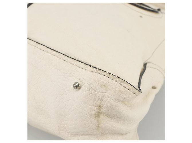 Chloé Bolso de mano Chloe Paddington de cuero blanco plateado Auth BSZ323 Plata - vista 15