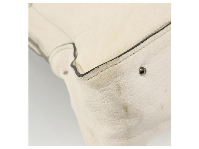 Chloé Bolso de mano Chloe Paddington de cuero blanco plateado Auth BSZ323 Plata - vista 16