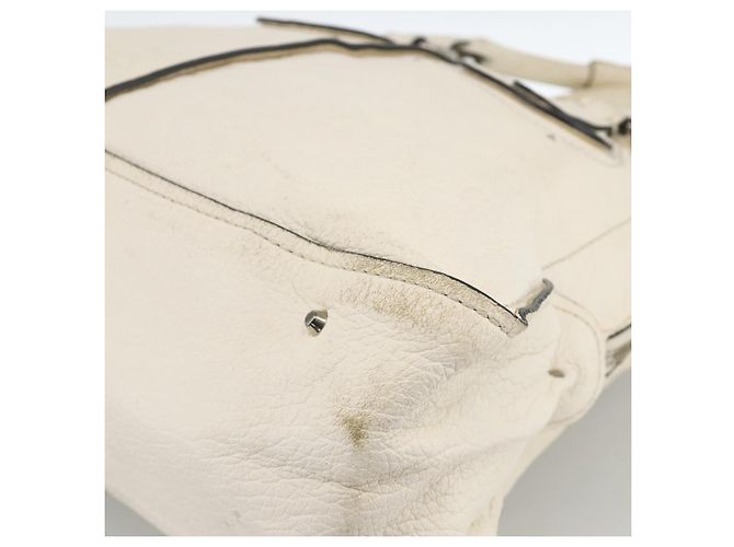 Chloé Bolso de mano Chloe Paddington de cuero blanco plateado Auth BSZ323 Plata - vista 17
