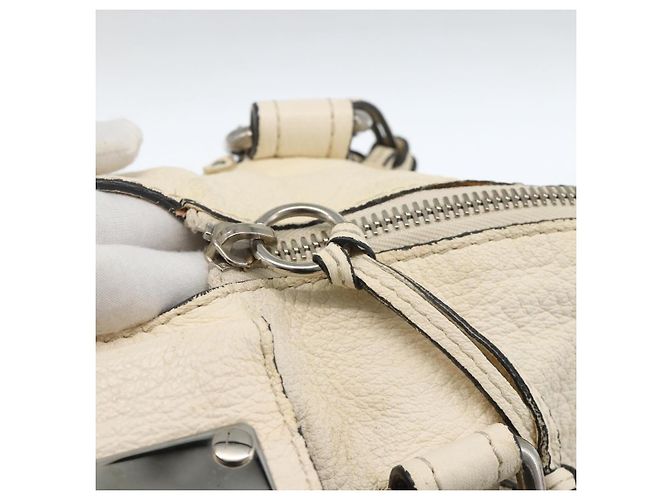 Chloé Bolso de mano Chloe Paddington de cuero blanco plateado Auth BSZ323 Plata - vista 19