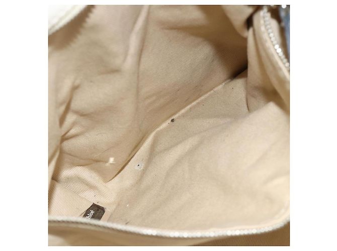 Chloé Bolso de mano Chloe Paddington de cuero blanco plateado Auth BSZ323 Plata - vista 23