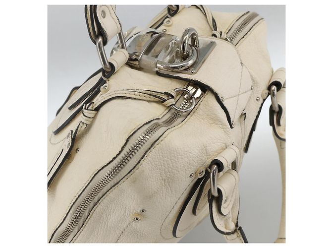 Chloé Bolso de mano Chloe Paddington de cuero blanco plateado Auth BSZ323 Plata - vista 6