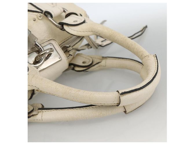 Chloé Bolso de mano Chloe Paddington de cuero blanco plateado Auth BSZ323 Plata - vista 7
