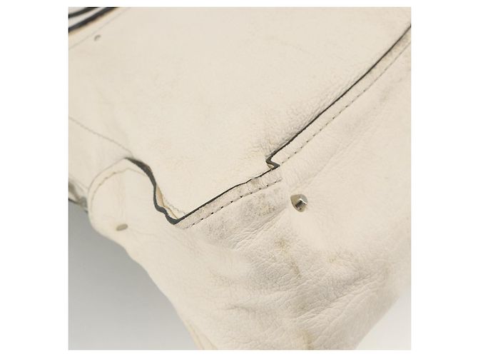 Chloé Bolso de mano Chloe Paddington de cuero blanco plateado Auth BSZ323 Plata - vista 8
