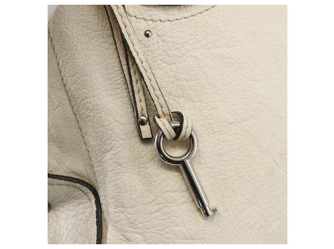 Chloé Bolso de mano Chloe Paddington de cuero blanco plateado Auth BSZ323 Plata - vista 9