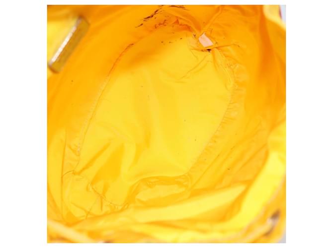 Pochette Prada Nylon Giallo Argento Auth gh1970 - vista 10