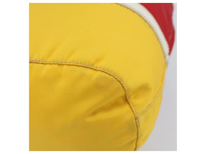Pochette Prada Nylon Giallo Argento Auth gh1970 - vista 15