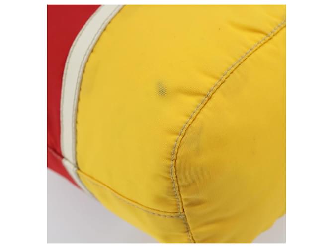 Pochette Prada Nylon Giallo Argento Auth gh1970 - vista 16