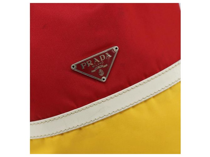 Pochette Prada Nylon Giallo Argento Auth gh1970 - vista 17