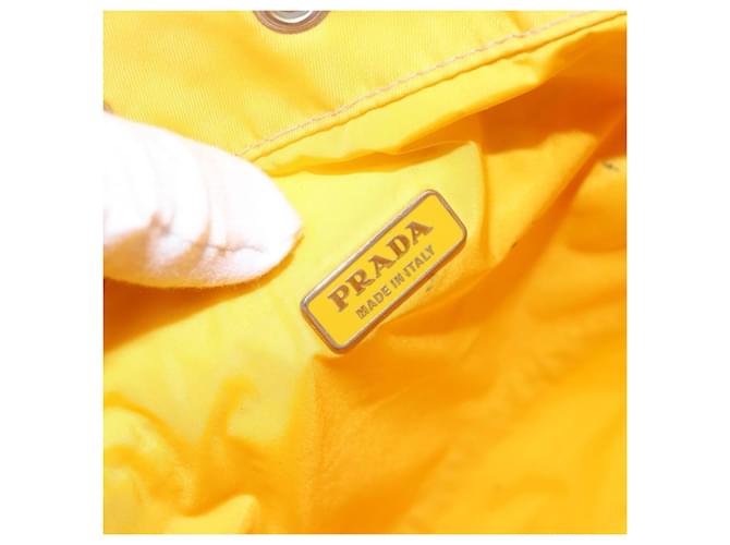 Pochette Prada Nylon Giallo Argento Auth gh1970 - vista 18