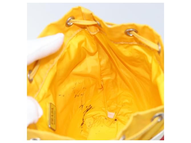 Pochette Prada Nylon Giallo Argento Auth gh1970 - vista 19