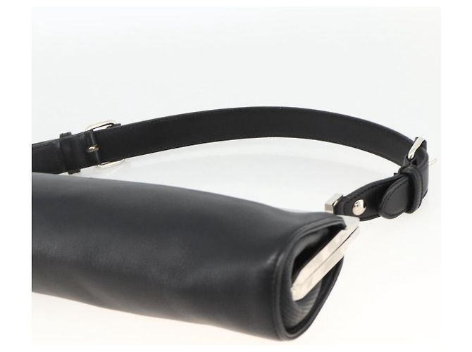 Borsa a Spalla LOEWE in Pelle Argento Nero Auth SW2182V - vista 8