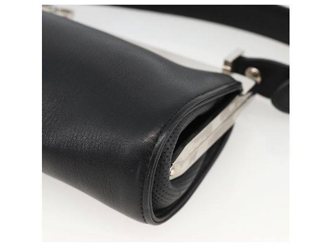 Borsa a Spalla LOEWE in Pelle Argento Nero Auth SW2182V - vista 9