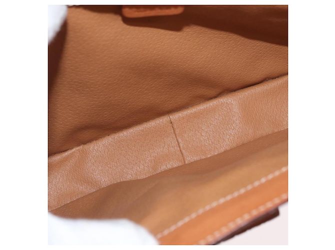 Céline Borsa a mano circolare in tela Macadam CELINE PVC 2 in 1 Beige Oro Auth AMZ333A D'oro - vista 11