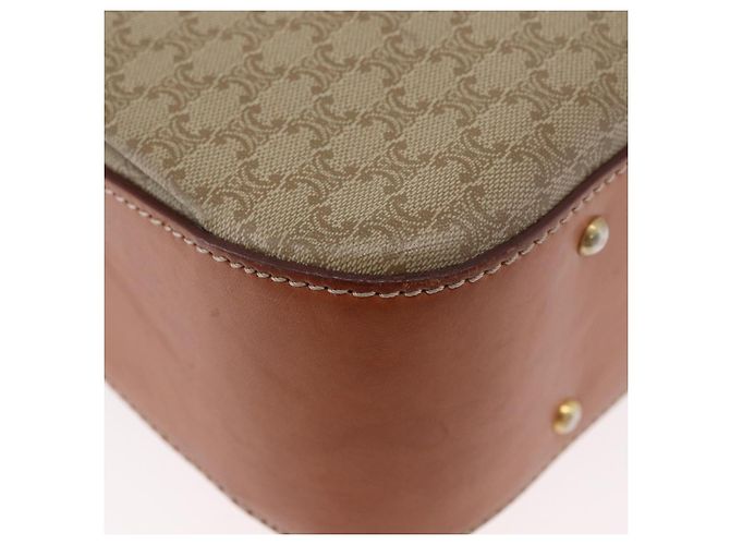 Céline Borsa a mano circolare in tela Macadam CELINE PVC 2 in 1 Beige Oro Auth AMZ333A D'oro - vista 17