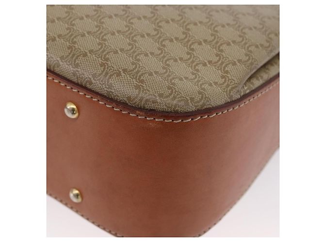 Céline Borsa a mano circolare in tela Macadam CELINE PVC 2 in 1 Beige Oro Auth AMZ333A D'oro - vista 18