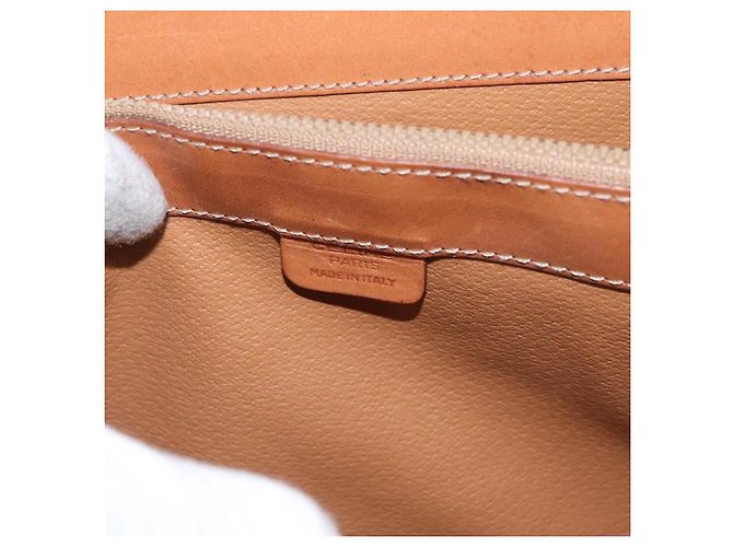 Céline Borsa a mano circolare in tela Macadam CELINE PVC 2 in 1 Beige Oro Auth AMZ333A D'oro - vista 21