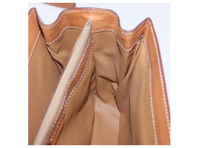 Céline Borsa a mano circolare in tela Macadam CELINE PVC 2 in 1 Beige Oro Auth AMZ333A D'oro - vista 22