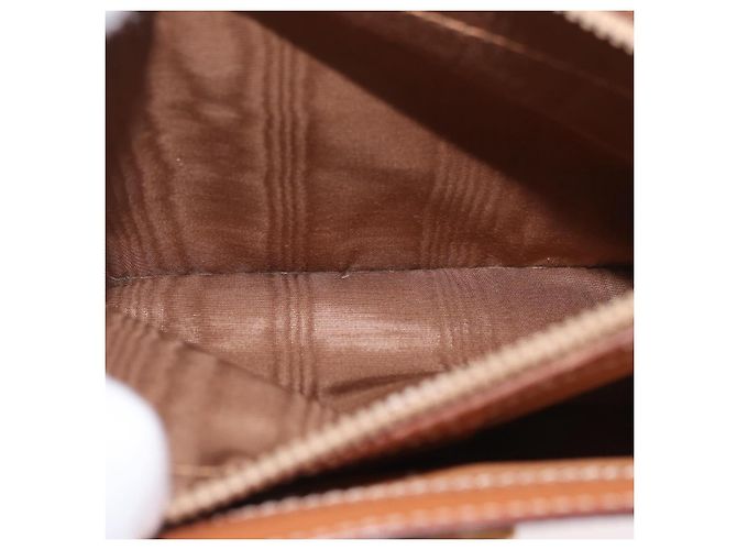 Céline Borsa a mano circolare in tela Macadam CELINE PVC 2 in 1 Beige Oro Auth AMZ333A D'oro - vista 28
