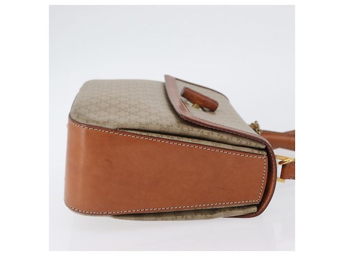 Céline Borsa a mano circolare in tela Macadam CELINE PVC 2 in 1 Beige Oro Auth AMZ333A D'oro - vista 3