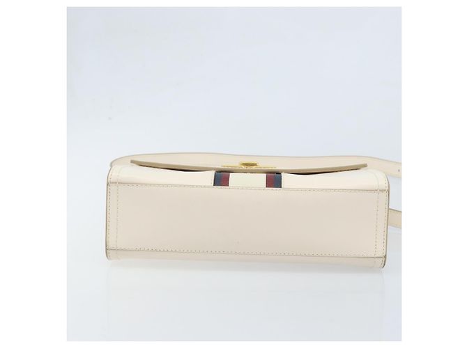 BALLY Hand Bag Leather 2way White Gold Auth YKZ532A Golden - view 5