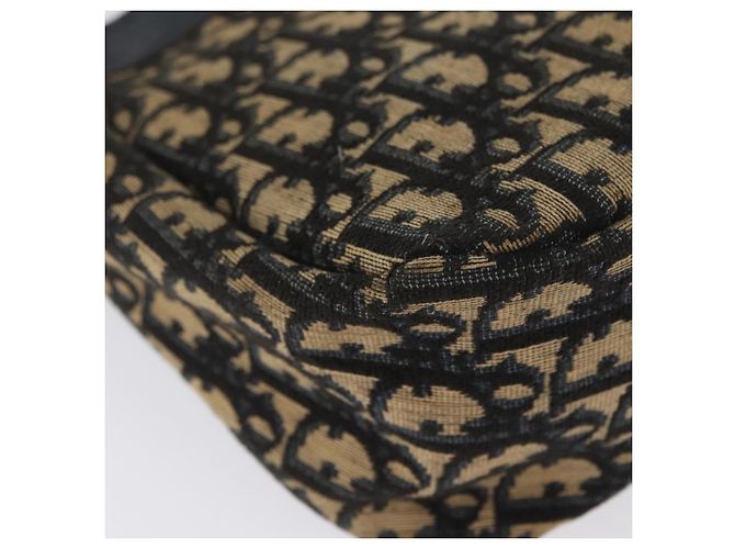 Borsa a Spalla in Tela Trotter Christian Dior Blu Navy Oro Auth AMZ388 - vista 15