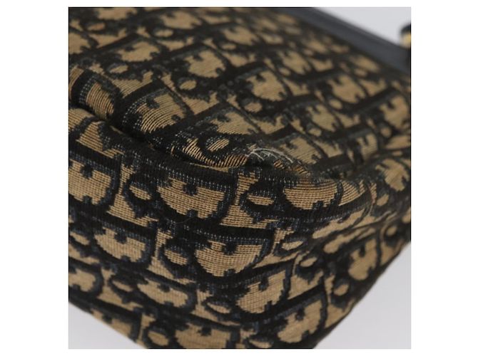 Borsa a Spalla in Tela Trotter Christian Dior Blu Navy Oro Auth AMZ388 - vista 16