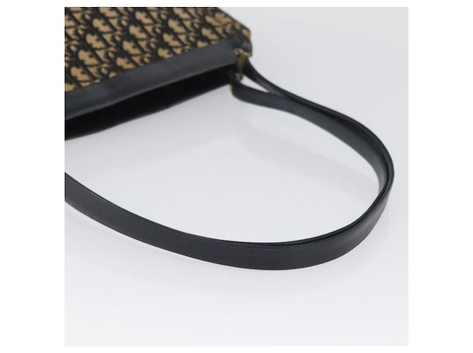 Borsa a Spalla in Tela Trotter Christian Dior Blu Navy Oro Auth AMZ388 - vista 7