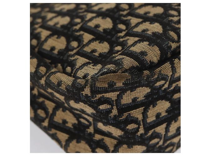 Borsa a Spalla in Tela Trotter Christian Dior Blu Navy Oro Auth AMZ388 - vista 9
