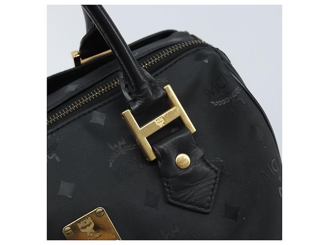 Borsa MCM Logogram Vicetos PVC Nero Oro Auth BA11589 D'oro - vista 10